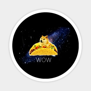 Taco Shibe Wow - Shiba Inu Dog Meme Cute Taco Dog Magnet